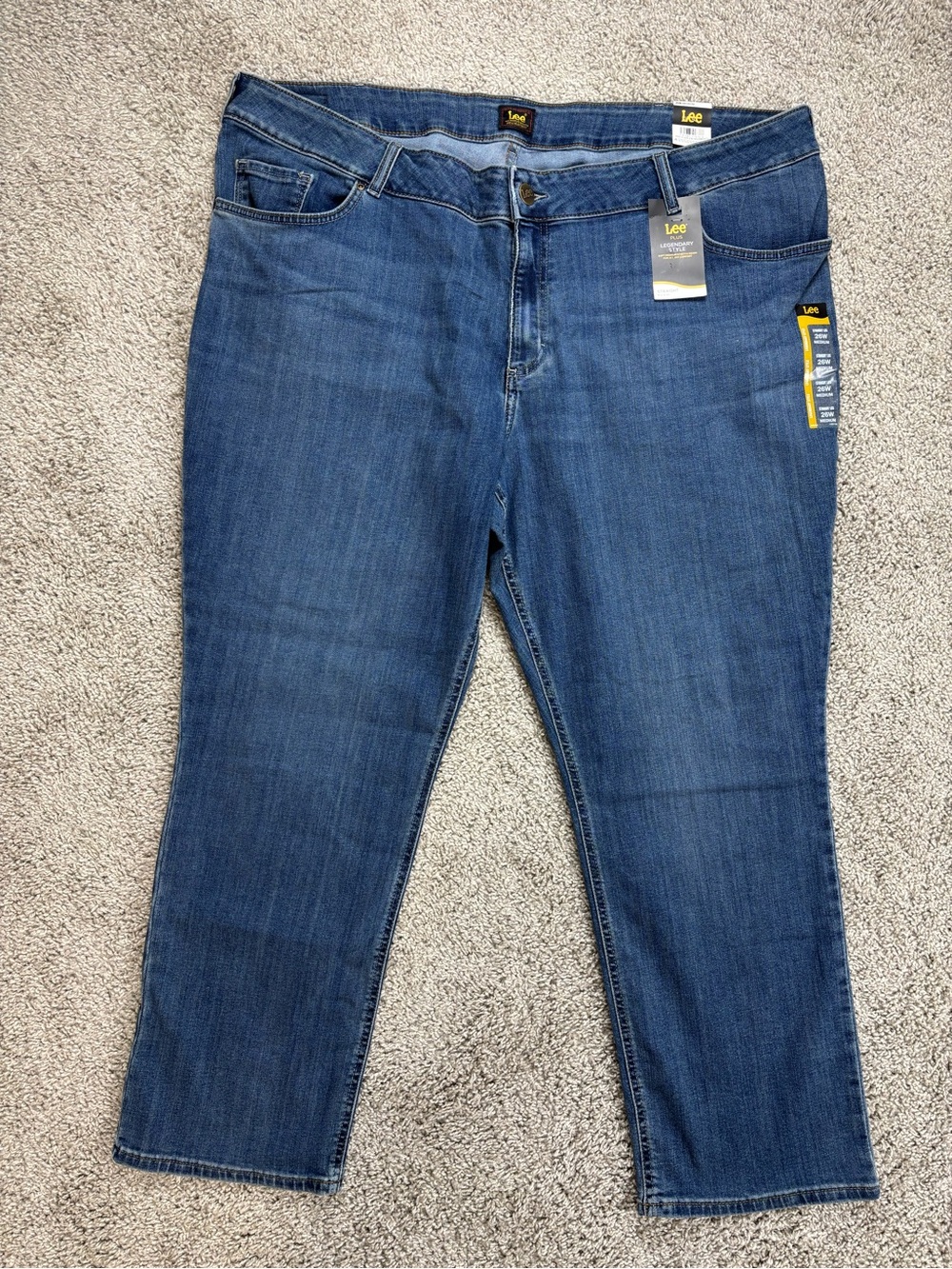 Lee Women's Dark Blue Straight Leg Stretch Jeans